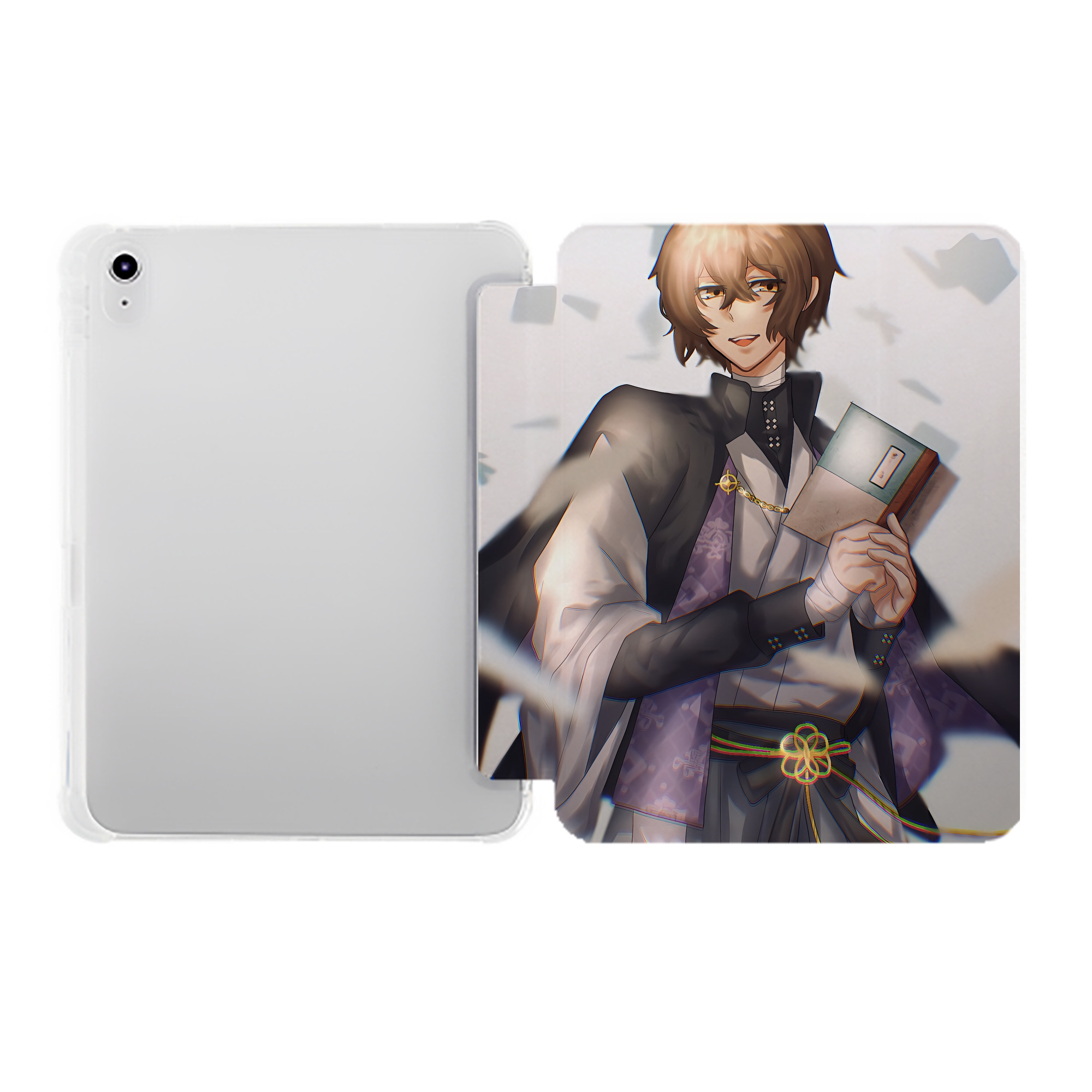 （画像用） 文豪ストレイドッグス Bungo Stray Dogs IPad ケース ペン収納付き 三つ折りスタンド PUレザー×シリコン 対応機種9.5/10.5/10.9インチ